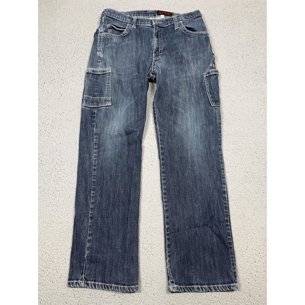 DRIFIRE FR Jeans Mens 34x30 Med Wash Blue Relaxed Straight Denim Workwear